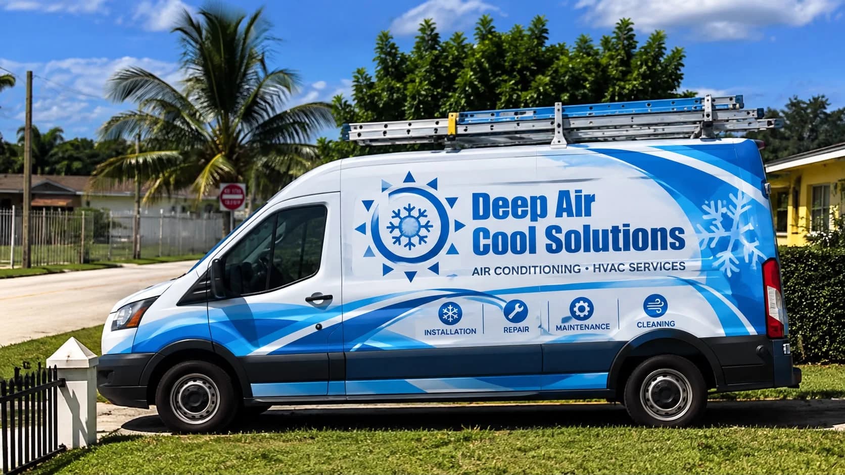 Furgoneta de Deep Air Cool Solutions en Miami